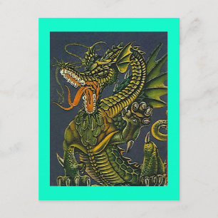 COLORFUL GAMING-STYLE DRAGON ~ PARTY INVITATION KAART