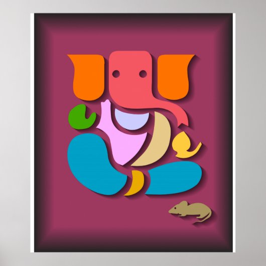 Colorful Ganesha Poster (Voorkant)