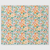 Colorful Garden Bouquet Pattern Cadeaupapier (Vlak)