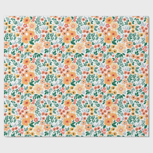 Colorful Garden Bouquet Pattern Cadeaupapier (Vlak)