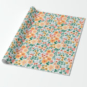 Colorful Garden Bouquet Pattern Cadeaupapier (Uitgerold)