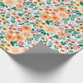 Colorful Garden Bouquet Pattern Cadeaupapier (Hoek)