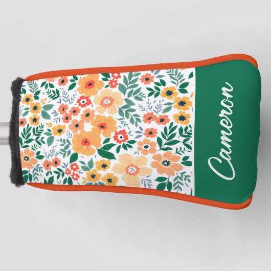 Colorful Garden Bouquet Pattern Golfheadcover (Voorkant)