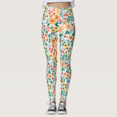Colorful Garden Bouquet Pattern Leggings (Voorkant)