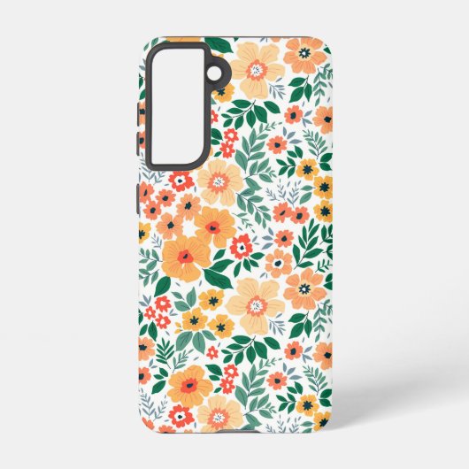Colorful Garden Bouquet Pattern Samsung Galaxy Hoesje (Achterkant)
