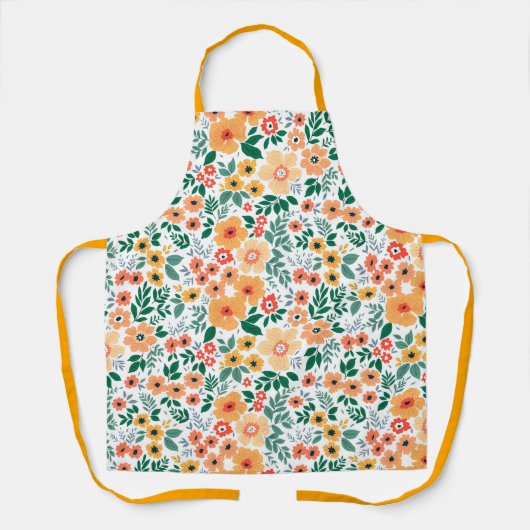 Colorful Garden Bouquet Pattern Schort (Voorkant)