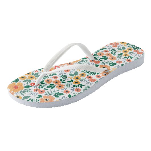 Colorful Garden Bouquet Pattern Teenslippers (Schuin)