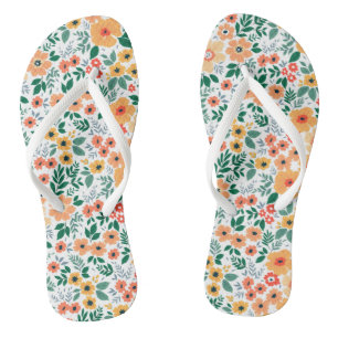 Colorful Garden Bouquet Pattern Teenslippers