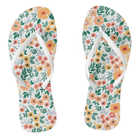Colorful Garden Bouquet Pattern Teenslippers (Voetbed)