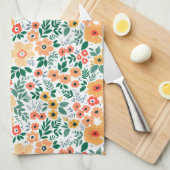 Colorful Garden Bouquet Pattern Theedoek (Quarter Fold)