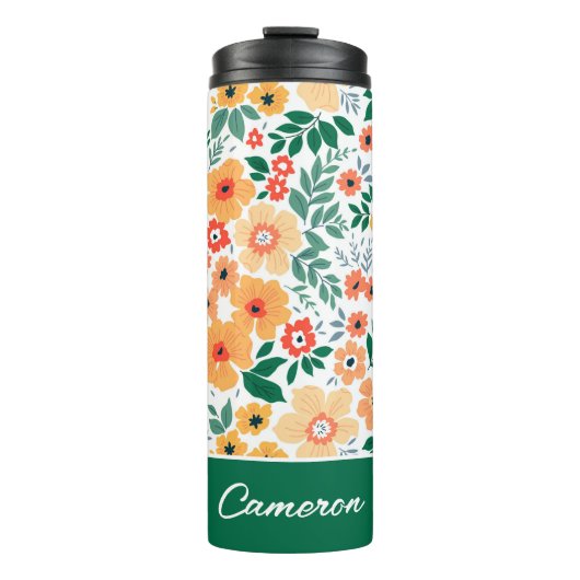Colorful Garden Bouquet Pattern Thermosbeker (Voorkant)