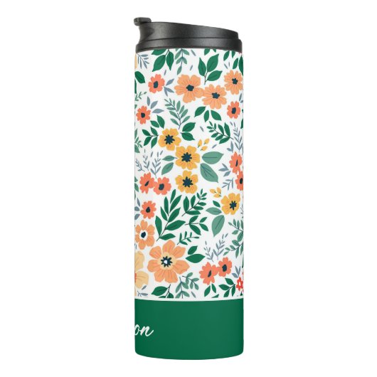 Colorful Garden Bouquet Pattern Thermosbeker (Geroteerd rechts)