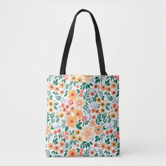 Colorful Garden Bouquet Pattern Tote Bag (Voorkant)