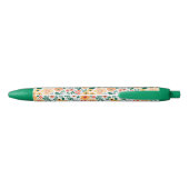 Colorful Garden Bouquet Pattern Zwarte Inkt Pen (Achterkant)