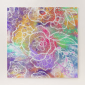 Colorful Garden Flowers Art Puzzle Legpuzzel (Horizontaal)