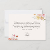 Colorful Garden Flowers Bridal Shower  Bedankkaart (Achterkant)