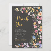 Colorful Garden Flowers Couples Vrijgezellenfeest Bedankkaart (Voorkant)