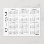 Colorful Garden Flowers Pocket Calendar Briefkaart (Achterkant)