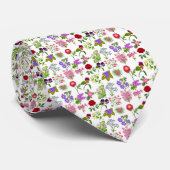 Colorful Garden Flowers Stropdas (Opgerold)
