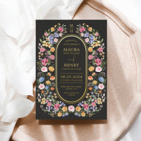 Colorful Garden Flowers Wedding Party