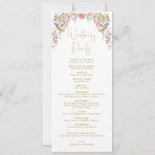 Colorful Garden Flowers Wildflower Wedding Program (Achterkant)
