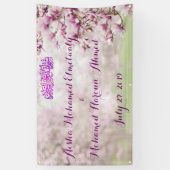 Colorful Garden Islamic Muslim Weduwbanner Spandoek (Verticaal)