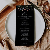 Colorful Garden wildflower Dinner Menu
