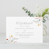 Colorful Garden Wildflower Elopement Aankondiging (Staand voorkant)