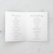 Colorful Garden wildflower Folded Wedding Programma (Binnen)