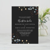 Colorful Garden wildflower Nuestra Boda Wedding Kaart (Staand voorkant)
