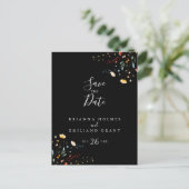 Colorful Garden wildflower Save the Date Briefkaart (Staand voorkant)