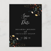 Colorful Garden wildflower Save the Date Briefkaart (Voorkant)