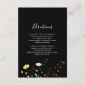 Colorful Garden wildflower Wedding Directions Informatiekaartje (Voorkant)