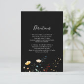 Colorful Garden wildflower Wedding Directions Informatiekaartje (Staand voorkant)