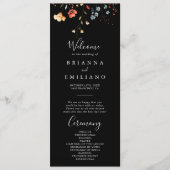 Colorful Garden wildflower Wedding Program Programmakaart (Voorkant)