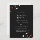 Colorful Garden wildflower Wedding Reception Kaart (Voorkant)