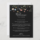 Colorful Garden Wildflower Wedding Welcome Letter (Voorkant)