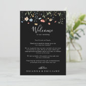 Colorful Garden Wildflower Wedding Welcome Letter (Staand voorkant)