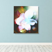 Colorful Gardenia Floral Digital Art Canvas Afdruk (Insitu (Houten vloer))