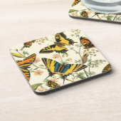 Colorful Gathering of Butterflies and Caterpillars Bier Onderzetter (Linkerzijde)