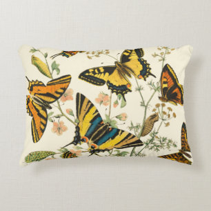 Colorful Gathering of Butterflies and Caterpillars Decoratief Kussen