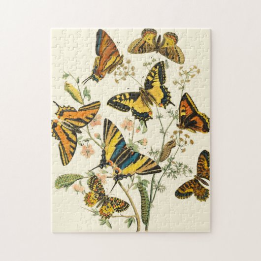 Colorful Gathering of Butterflies and Caterpillars Legpuzzel (Verticaal)