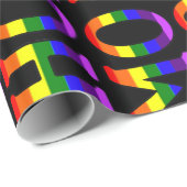 Colorful Gay Rainbow Colors Homo Pattern Cadeaupapier (Rol Hoek)