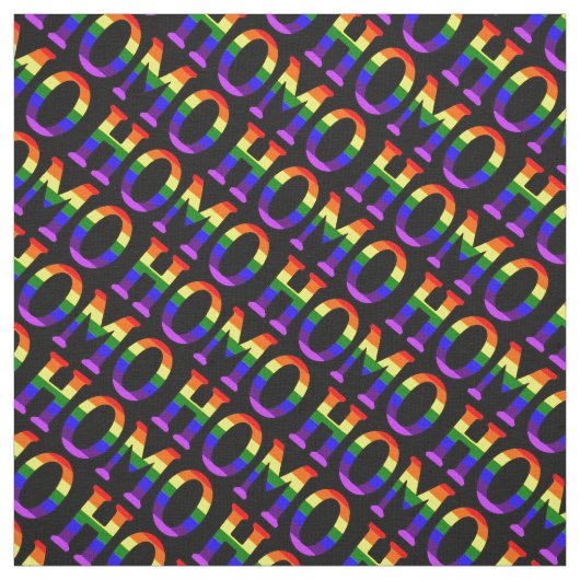 Colorful Gay Rainbow Colors Homo Pattern Stof (Swatch)