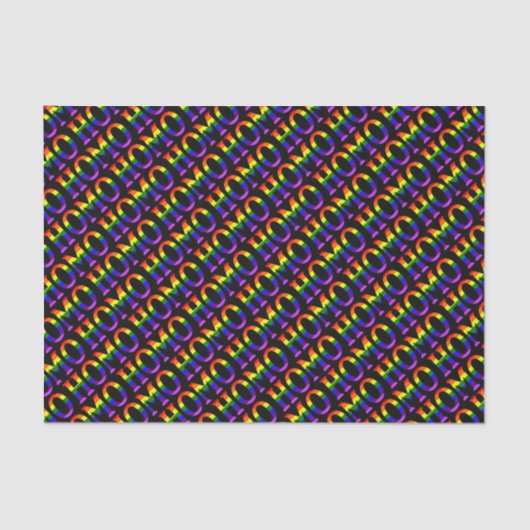 Colorful Gay Rainbow Colors Homo Pattern Tissuepapier (Voorkant)