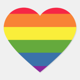 Colorful Gay Rainbow Pride Love Hart Sticker