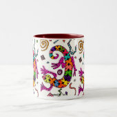 Colorful Gecko Cup Tweekleurige Koffiemok (Center)
