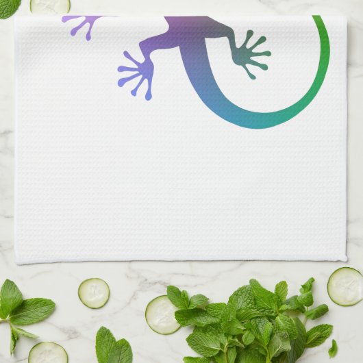 Colorful Gecko Theedoek (Gevouwen)