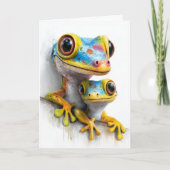 Colorful Geckos Father's Day Feestdagen Kaart (Voorkant)