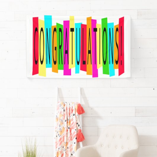 Colorful Gefeliciteerd banner (Insitu)